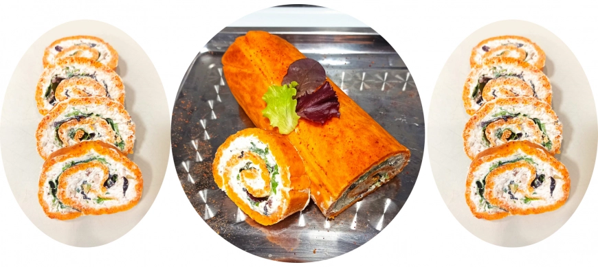 Brazo de pimientos del piquillo relleno con Thermomix