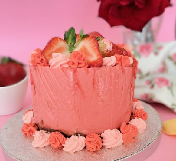 Cheesecake fresa. Rosa Fernandez Garcia. Desde Ciudad Real