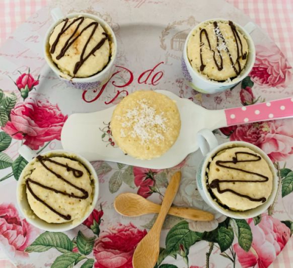 MUG CAKE DE COCO.Rosa María Fernandez Garcia .Desde Ciudad Real